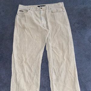 khaki corduroy calvin klein pants